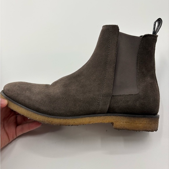 ALLSAINTS Taupe Suede Chelsea Boots western cowboy festival Shoes Men's Size 9 - Picture 9 of 14